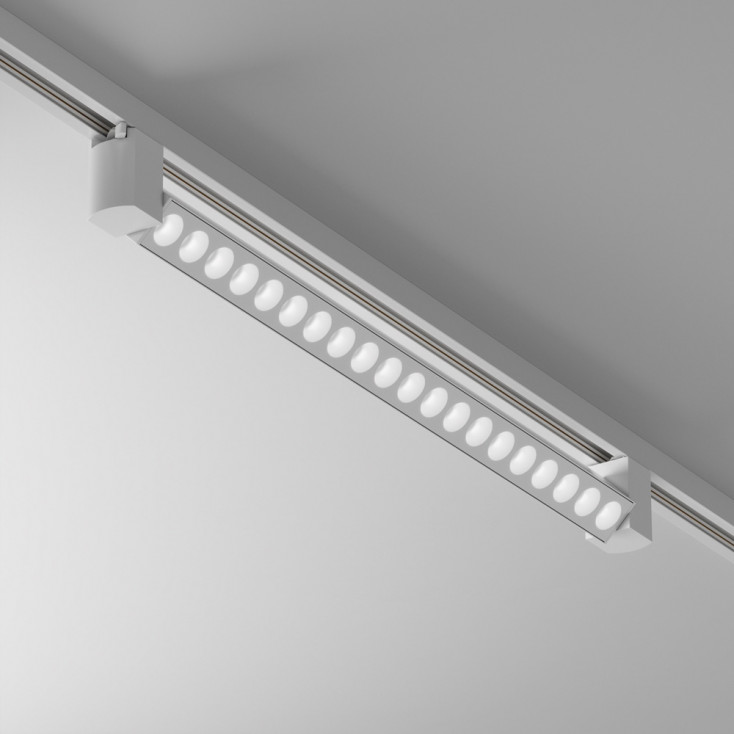 Faretto con striscia LED per sistema binario monofase dal design moderno