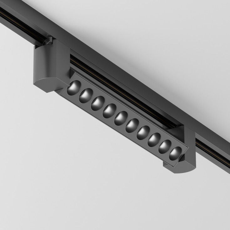 Faretto con striscia LED per sistema binario monofase dal design moderno