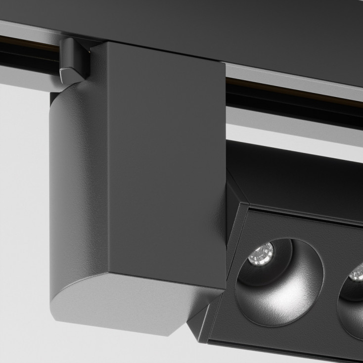 Faretto con striscia LED per sistema binario monofase dal design moderno