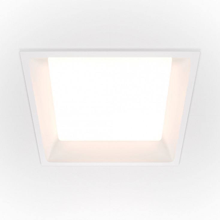 Faretto da incasso a LED con struttura quadrata in alluminio dal design moderno