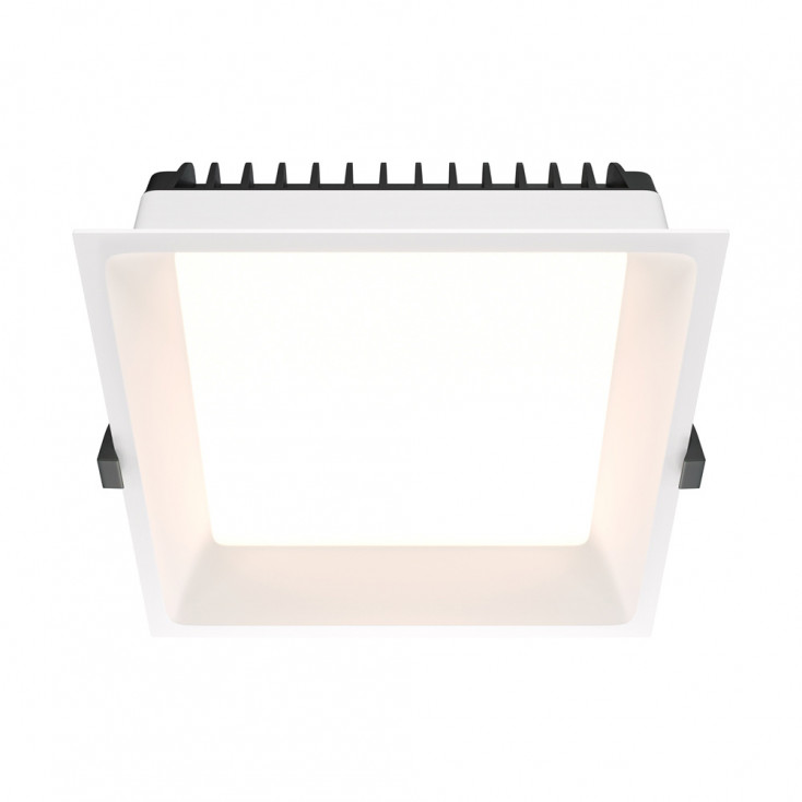 Faretto da incasso a LED con struttura quadrata in alluminio dal design moderno