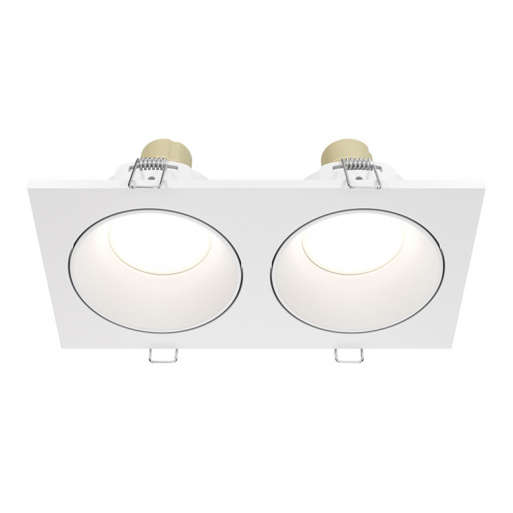 Faretto da incasso in alluminio rettangolare con 2 faretti dal design moderno