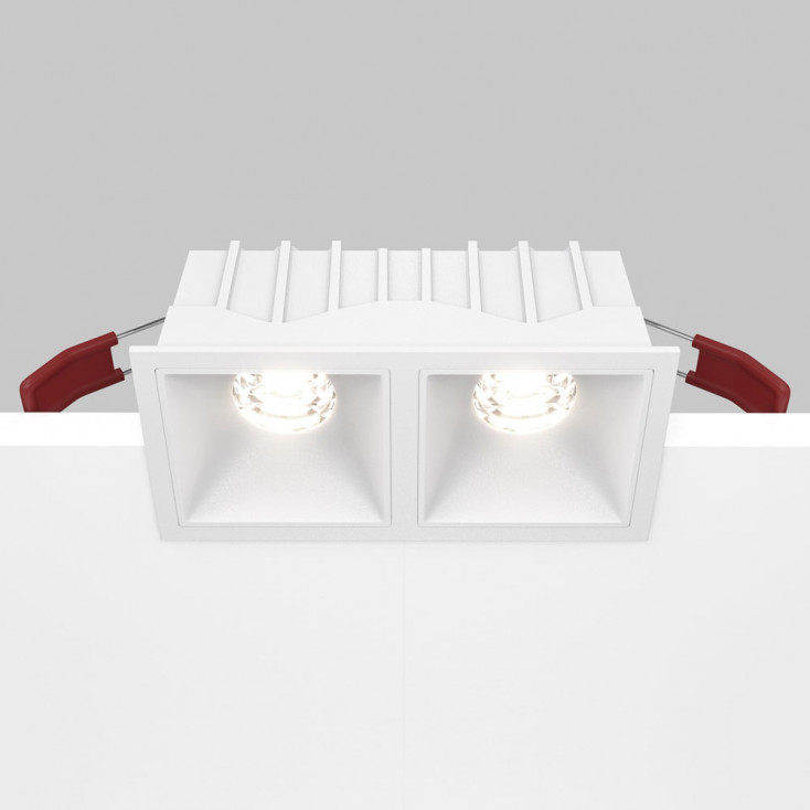 Faretto da incasso quadrato con doppio diffusore a led