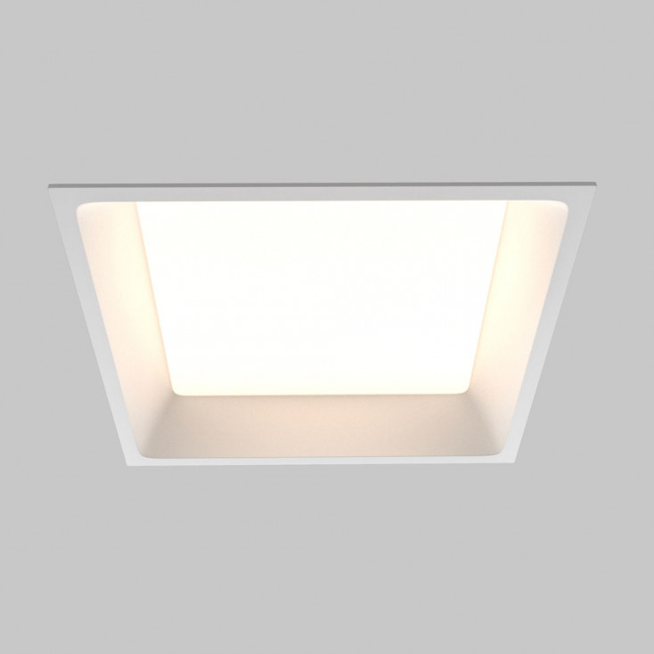 Faretto da incasso quadrato in alluminio e diffusore a led dal design moderno