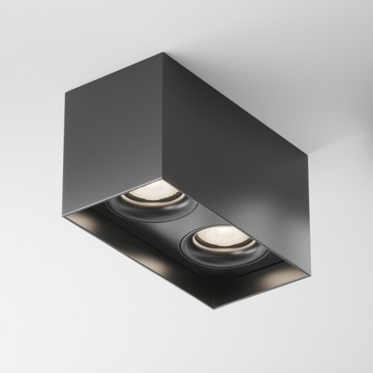 Faretto da soffitto con doppio diffusore struttura in alluminio di design