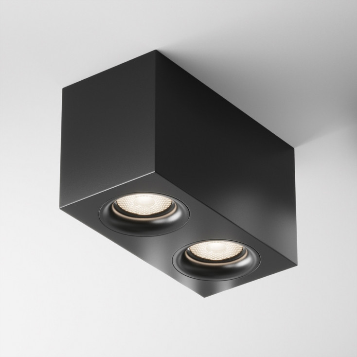 Faretto da soffitto in alluminio con doppio diffusore dal design moderno