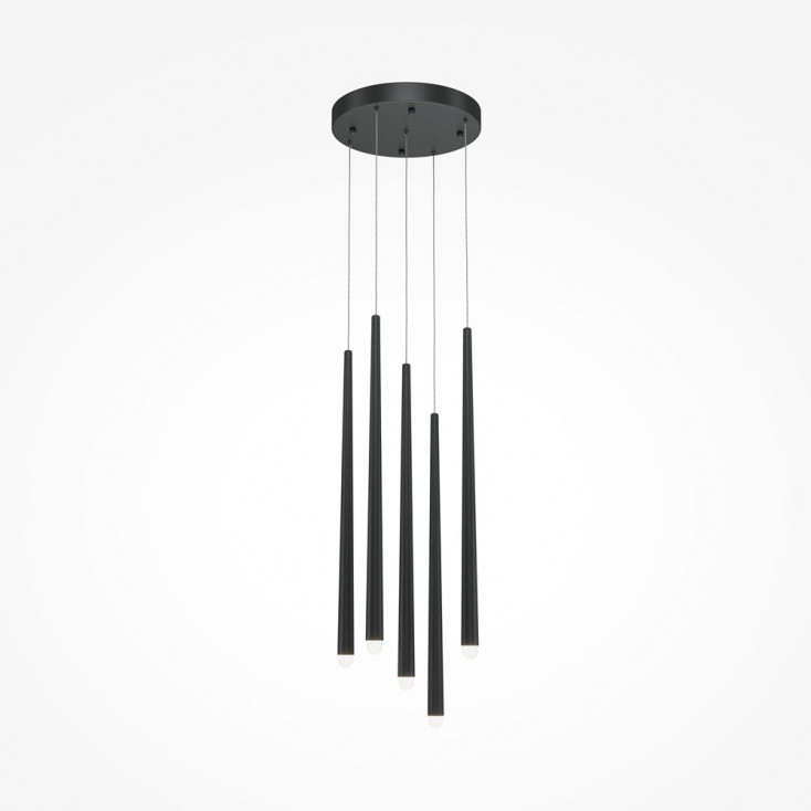 Lampada a sospensione a led con cinque pendenti dal design moderno ed elegante