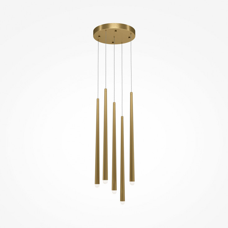 Lampada a sospensione a led con cinque pendenti dal design moderno ed elegante