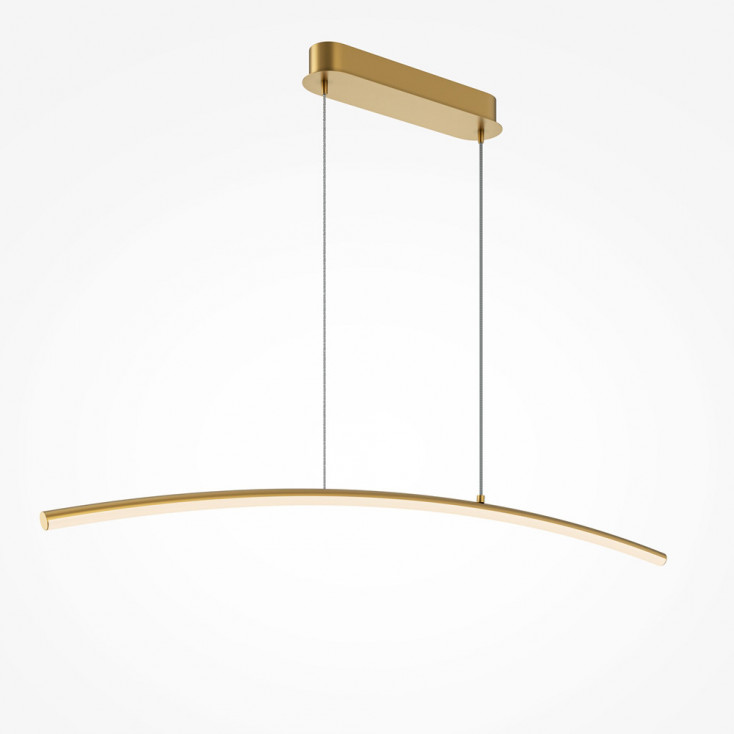 Lampada a sospensione a LED con diffusore ad arco in alluminio e acrilico