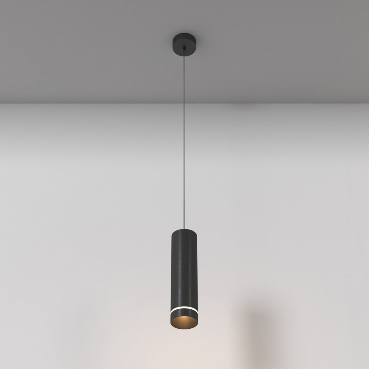 Lampada a sospensione a LED con diffusore singolo tubolare dal design moderno