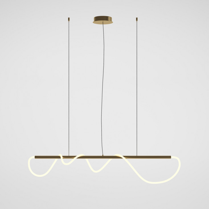 Lampada a sospensione a led con struttura in alluminio dal design elegante