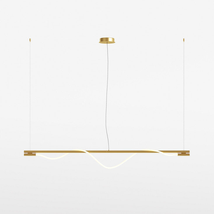 Lampada a sospensione a led con struttura in alluminio dal design elegante