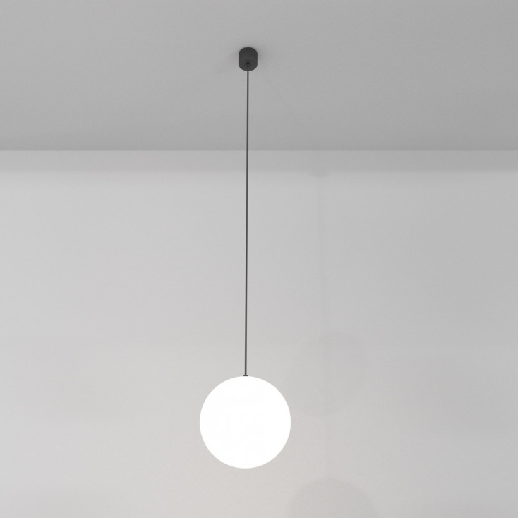 Lampada a sospensione a led grande con diffusore moderno in vetro a boccia