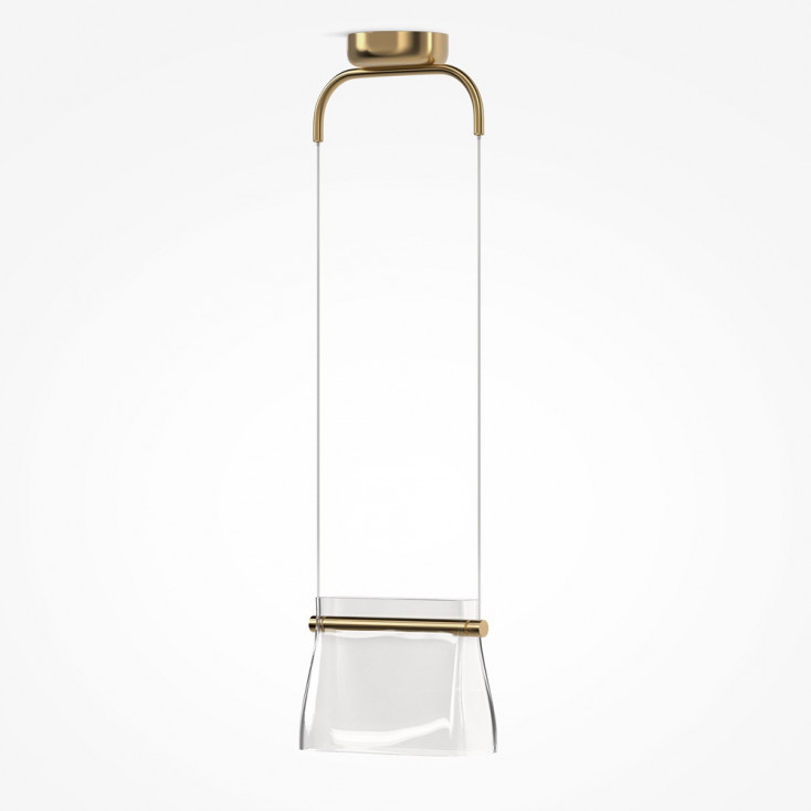 Lampada a sospensione a LED in metallo con diffusore in vetro design moderno