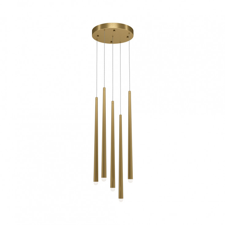 Lampada a sospensione con 5 diffusori pendenti a LED dal design moderno