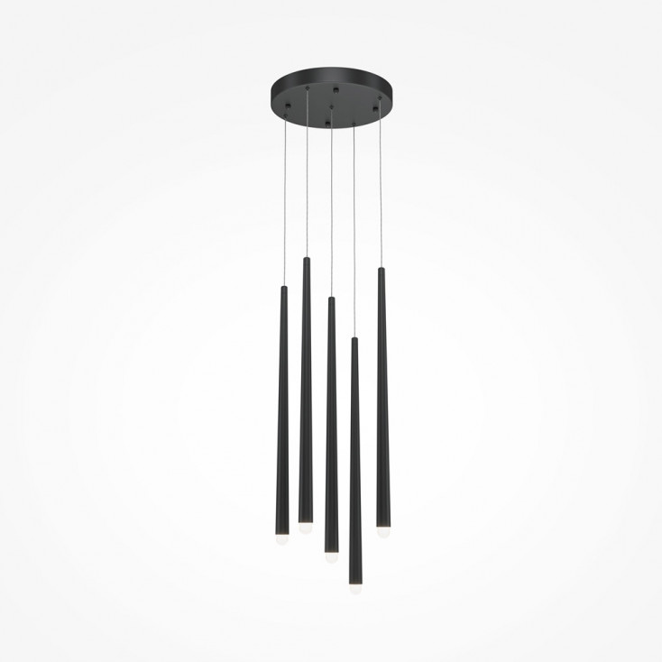 Lampada a sospensione con 5 diffusori pendenti a LED dal design moderno