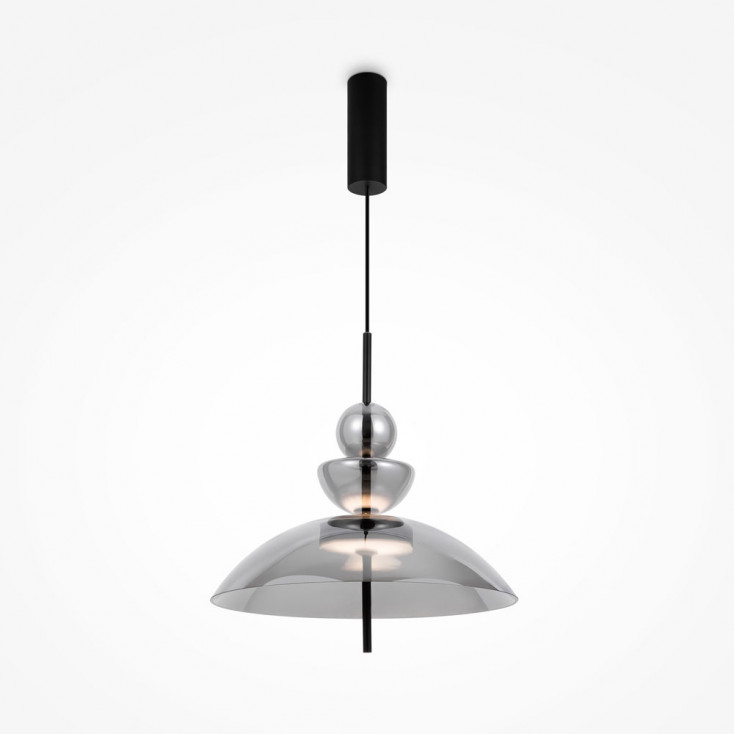 Lampada a sospensione con diffusore in vetro largo a led dal design moderno