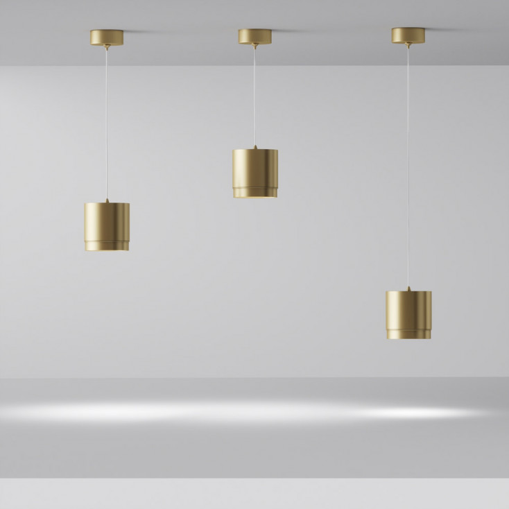 Lampada a sospensione con diffusore tubolare in alluminio dal design moderno