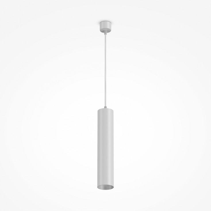 Lampada a sospensione con singolo diffusore tubolare dal design moderno