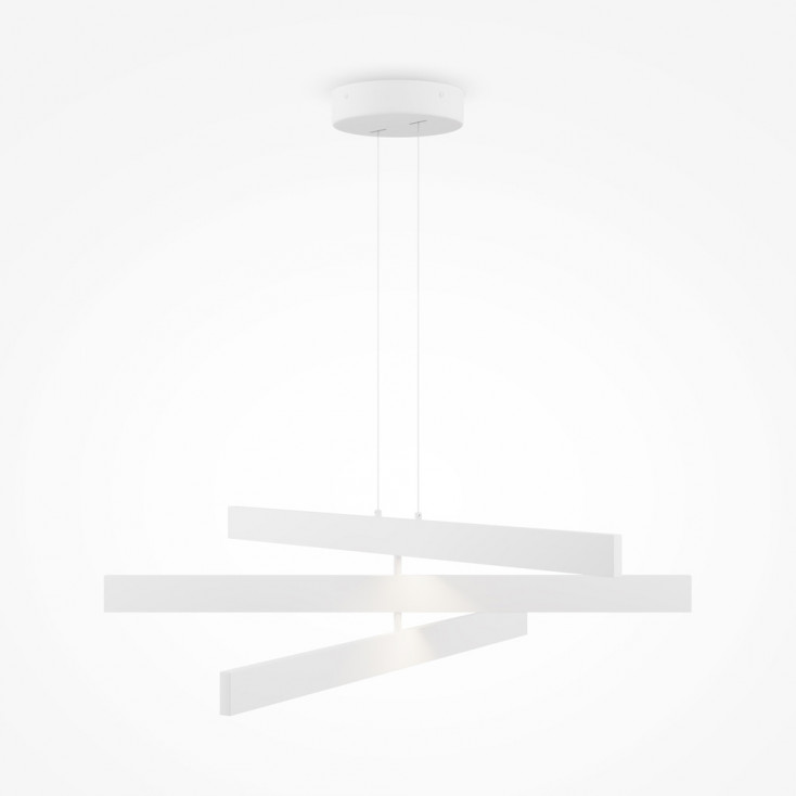 Lampada a sospensione con triplo diffusore a LED lineare dal design moderno