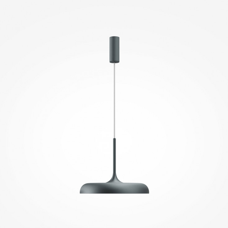Lampada a sospensione grande a LED diffusore in metallo e paralume in acrilico