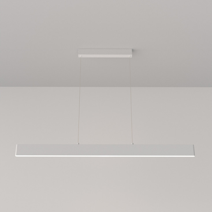 Lampada a sospensione grande con diffusore LED lineare dal design moderno