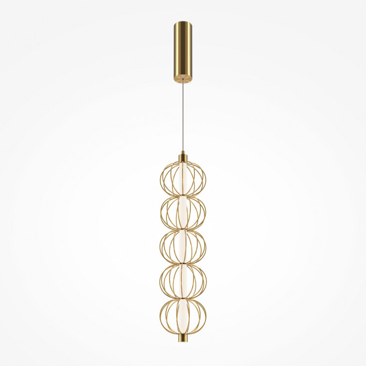 Lampada a sospensione in metallo e diffusore in vetro con LED dal design moderno