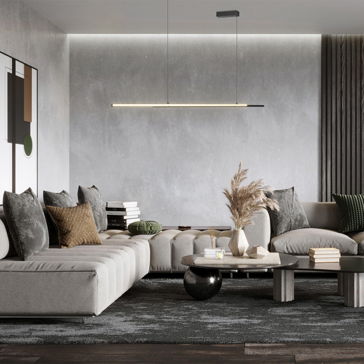 Lampada a sospensione lineare a LED dal design moderno ed elegante