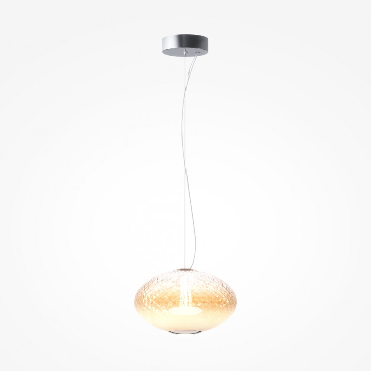 Lampada a sospensione moderna con diffusore ovale in vetro a led dimmerabile
