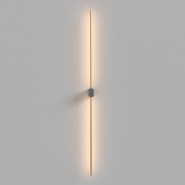 Lampada da parete a LED lineare doppio in alluminio dal design moderno