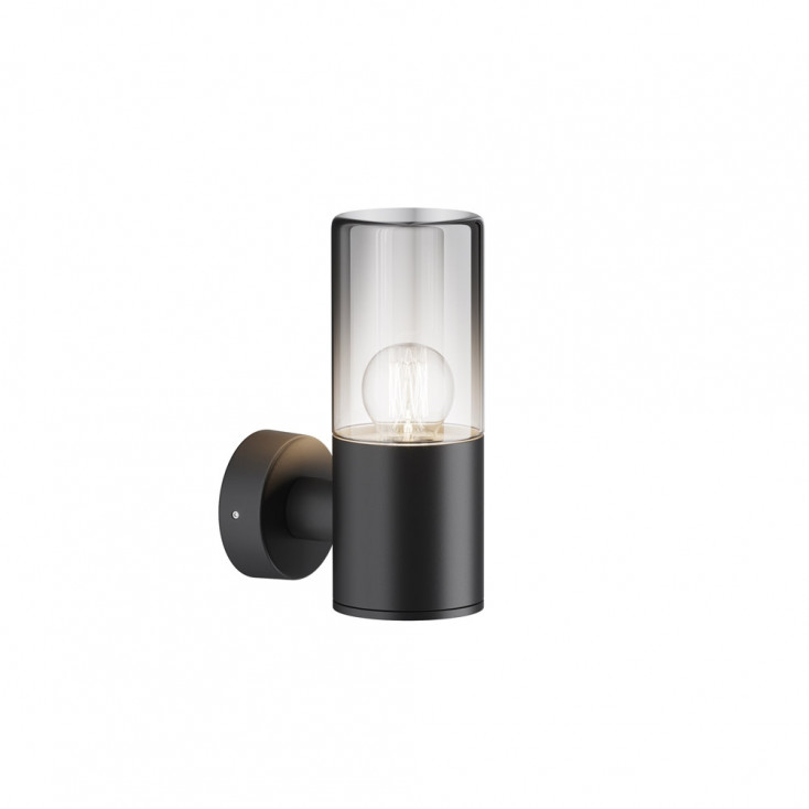 Lampada da parete per esterno con struttura in alluminio e diffusore in vetro