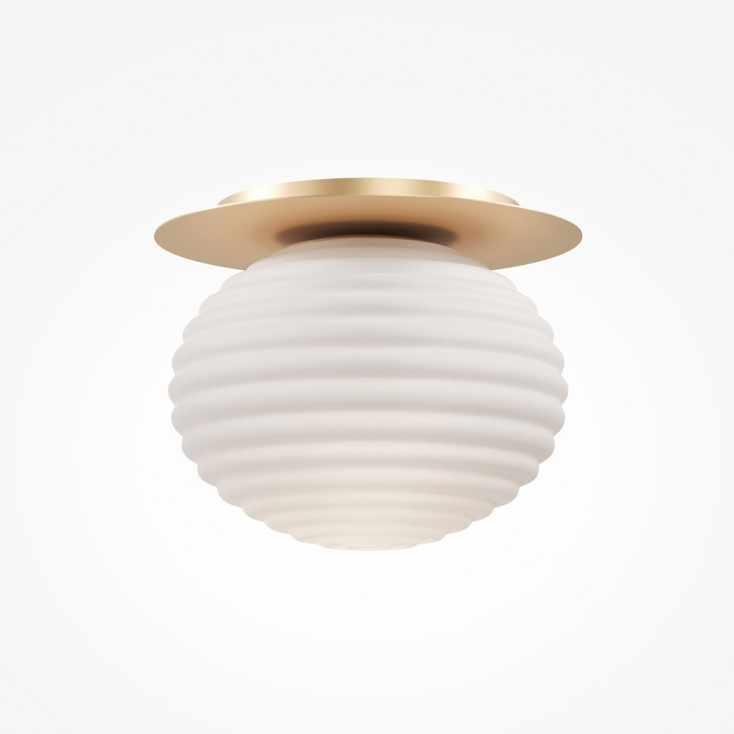 Lampada da soffitto moderna con struttura in metallo e diffusore in vetro