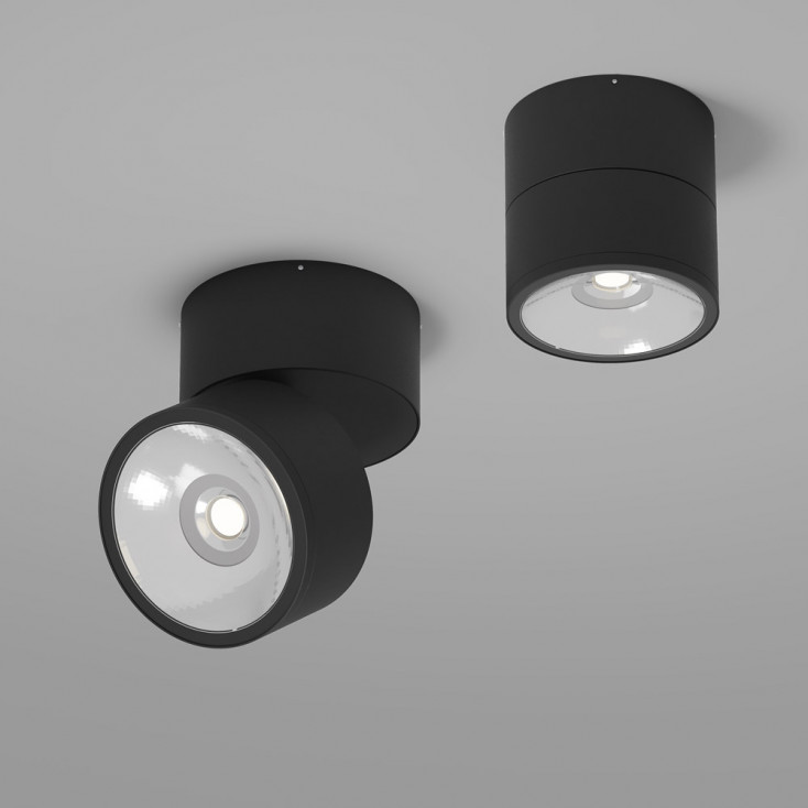 Lampada da soffitto per esterno a LED in metallo rotondo e diffusore in vetro