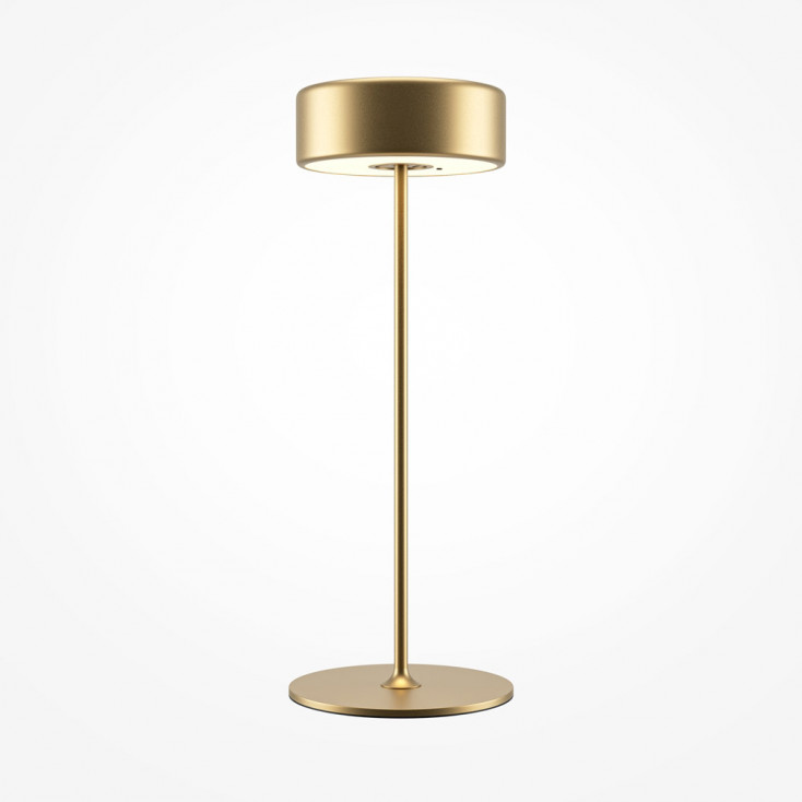 Lampada da tavolo in metallo dal design moderno con diffusore a LED