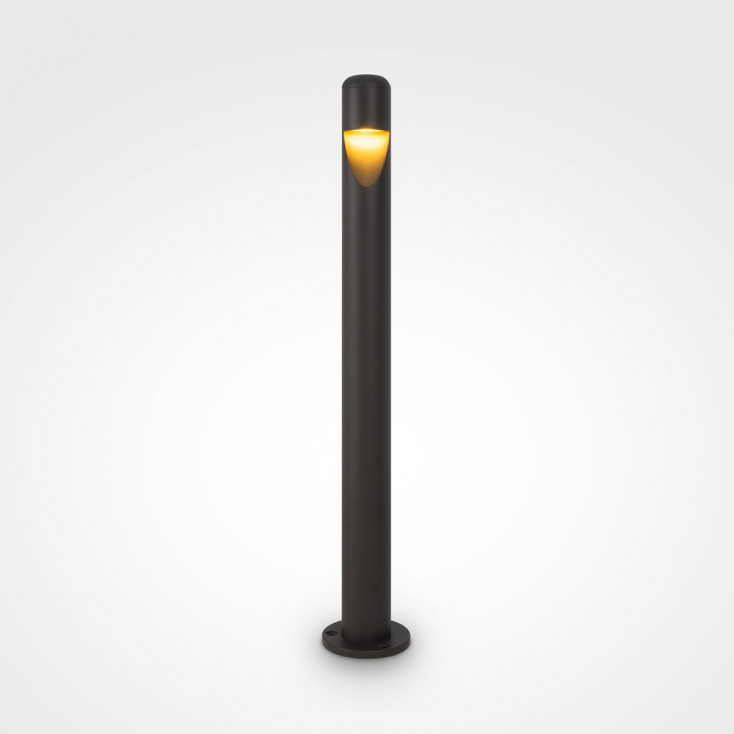 Lampione da giardino diffusore a led e struttura in metallo dal design moderno