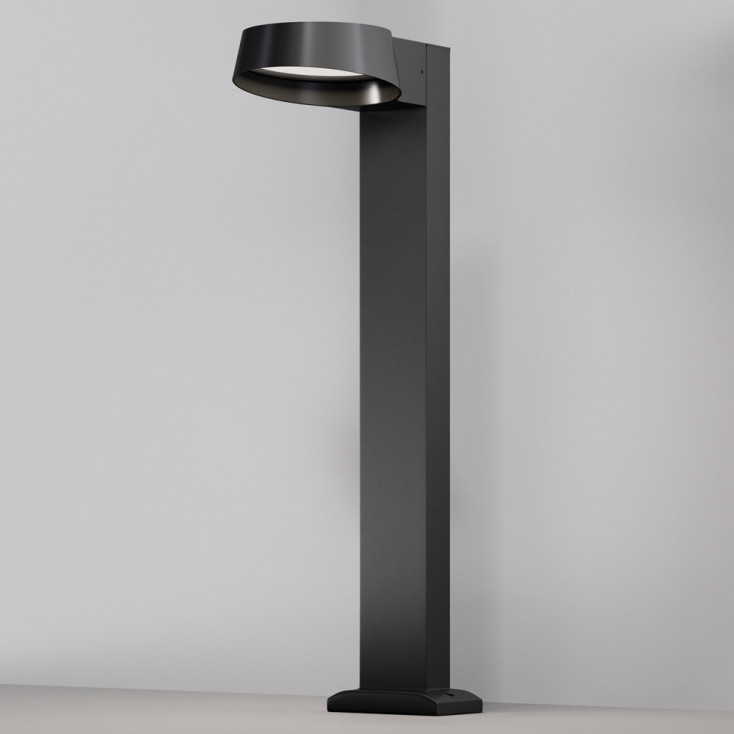 Lampione da giardino struttura in alluminio e diffusore a LED in vetro