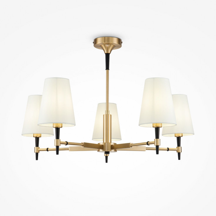 Lampadario in stile classico struttura in metallo a 5 braccia