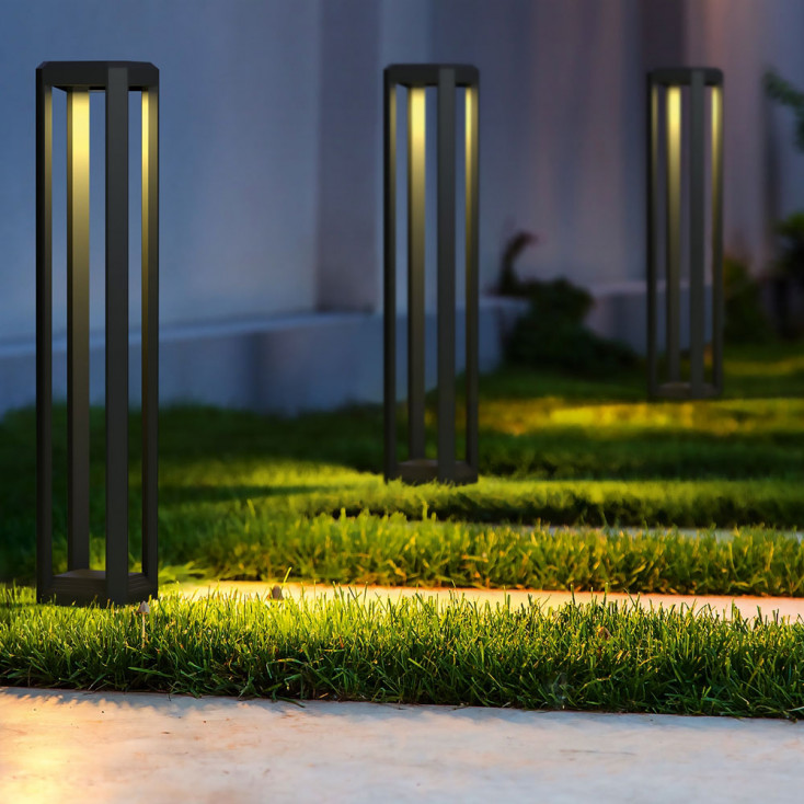 Lampione da giardino con diffusore a LED in alluminio
