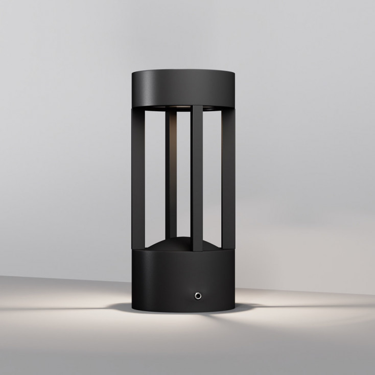 Lampioncino da giardino in alluminio diffusore a LED in vetro