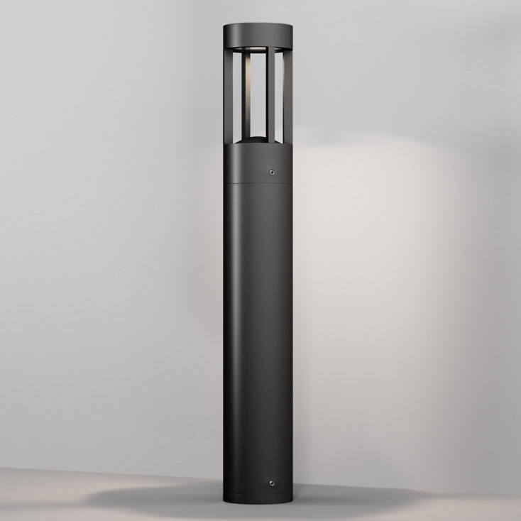 Lampione da giardino con struttura in alluminio diffusore a LED in vetro