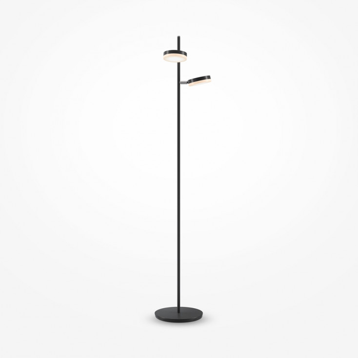 Piantana da terra a LED con struttura in metallo orientabile dal design moderno
