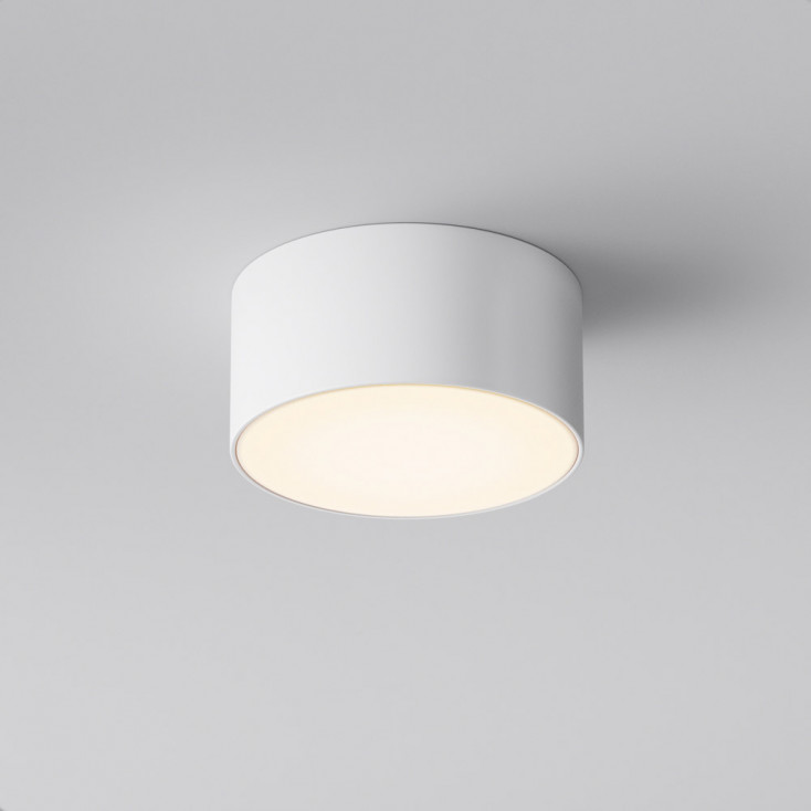 Plafoniera a led per esterno con struttura rotonda in alluminio e acrilico