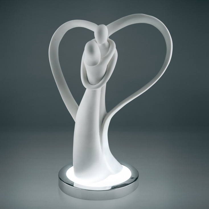 Lampada da comodino a Led Coppia Ali con Cuore