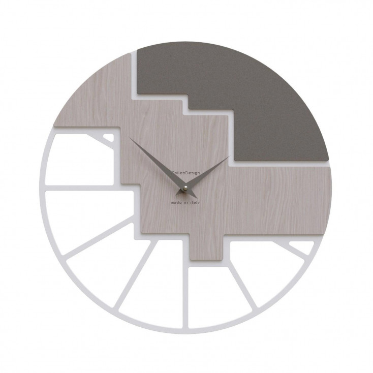 Orologio da parete rotondo in legno dal design moderno ed elegante