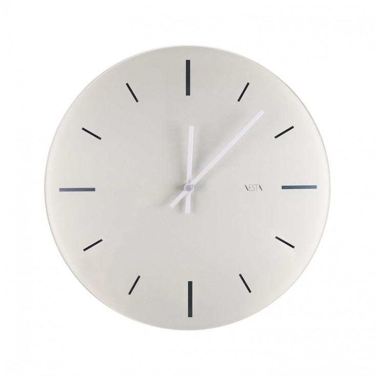 Orologio da parete moderno in plexiglass con lancette in metallo