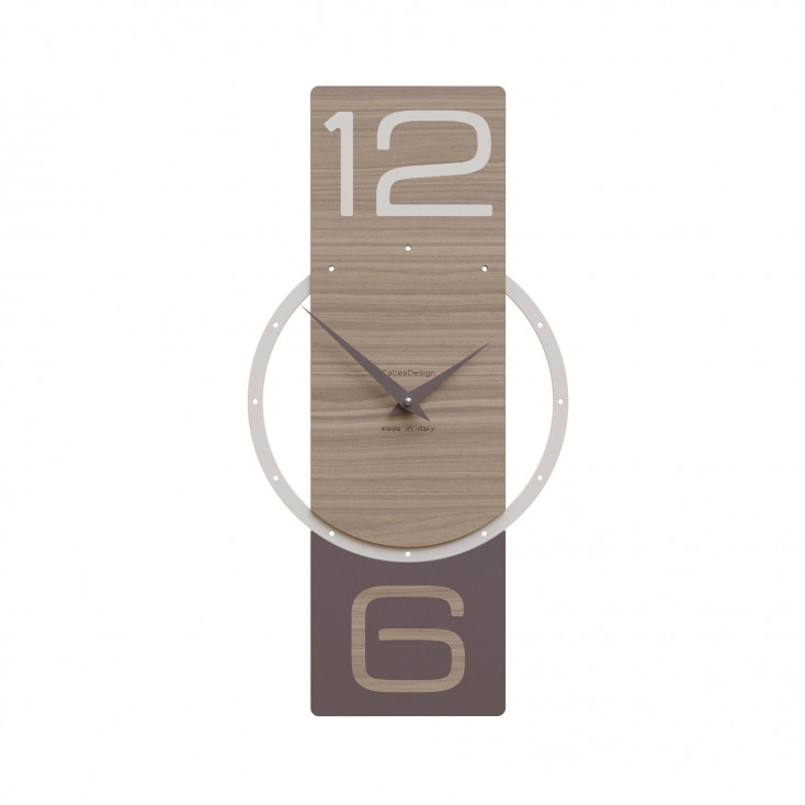 Orologio da parete verticale in legno dal design moderno ed elegante