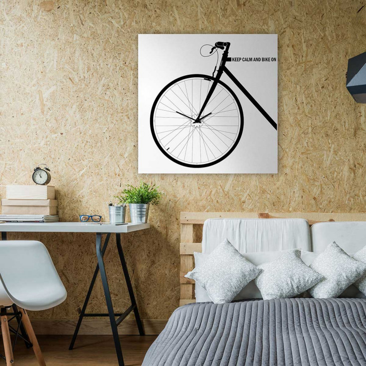Orologio da parete in metallo con decorazione bicicletta in stile moderno "BIKE"