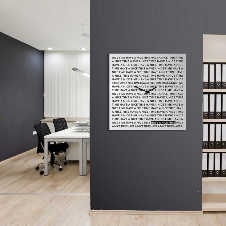 Orologio da parete gigante in metallo per studio o per salotto "NICE TIME"