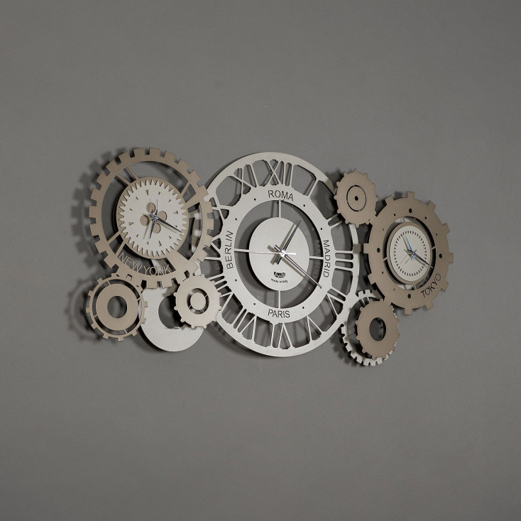 Orologio da parete grande ingranaggi decorativi stile industriale Fuso Meccano