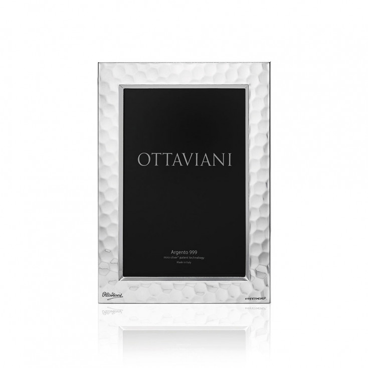 Portafoto da tavolo con cornice in argento silver dal design classico